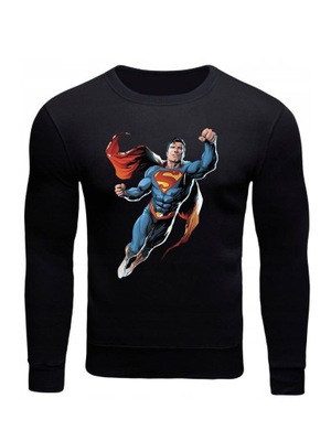 BLUZA BEZ KAPTURA SUPERMAN CZARNA M