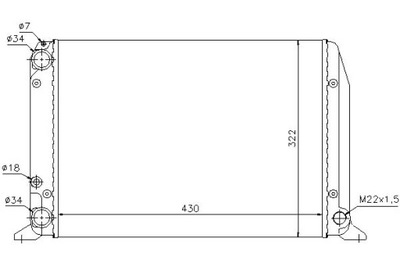 РАДИАТОР ДВИГАТЕЛЯ AUDI 80 1.4/1.6/1.8 08.86-09.91
