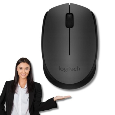 Bezprzewodowa MYSZKA komputerowa mysz LOGITECH cicha USB sensor optyczny