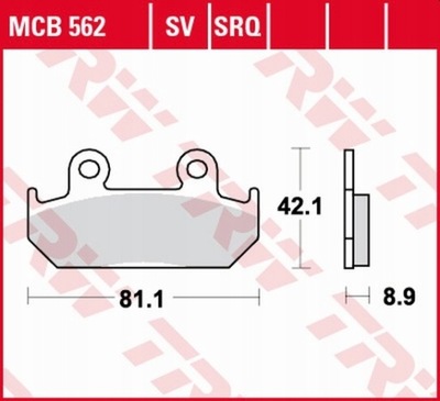 КОЛОДКИ ТОРМОЗНЫЕ TRW MCB562