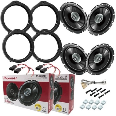 4 POTENTE ALTAVOCES PIONEER PARA HONDA CIVIC ACCORD 8 VII CRV JUEGO PARTE DELANTERA + PARTE TRASERA  