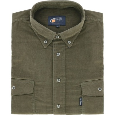 szeroka męska koszula sztruksowa khaki 3XL_klatka_144cm