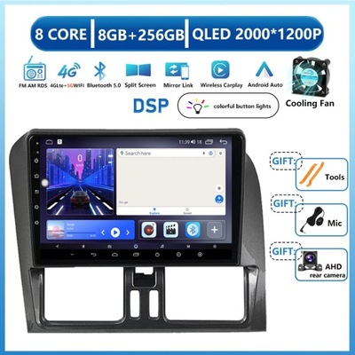 PARA VOLVO XC60 2009-2013 STEREO AUTO ANDROID 13 RADIO NAVEGACIÓN DE AUTOMÓVIL GPS  