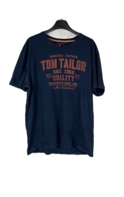Tom Tailor Granatpwy T-Shirt Męski XL 42