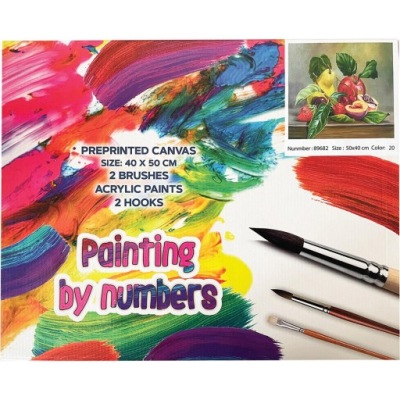 MALOWANIE PO NUMERKACH OWOCE 40X50 CM