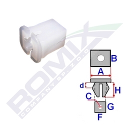 RANURA REMACHE SUJECIÓN FAROS OPEL X10SZT  