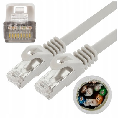 NEKU Kabel Patchcord FTP kat.5E RJ45 LAN szary 5m