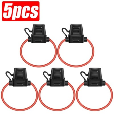 5/10PCS CAR MINI BLADE FUSE HOLDER SPLASH-PROOF BOOT 12V 30A WITH FUS~7250  