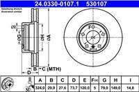 ATE DISCO DE FRENADO PARTE DELANTERA 324X30 V POWER DISC BMW 5 E39 95-/BMW 5  