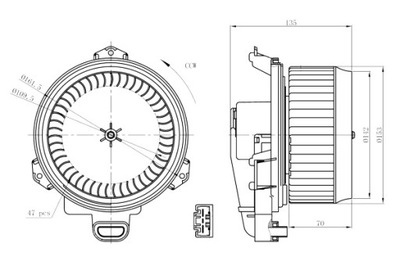 VENTILADOR SOPLADORES TOYOTA COROLLA LAND CRUISER 90 PRIUS 1.33-3.4  