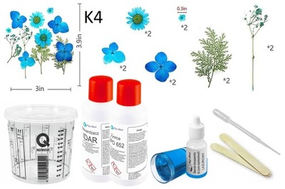 Zestaw kwiatów K4 z żywicą epoksydową do biżuterii
