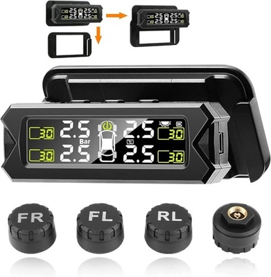 Jansite System kontroli ciśnienia w oponach TPMS z ekranem i uchwytem
