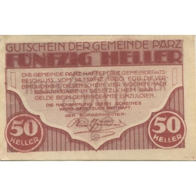 Banknot, Austria, 50 Heller, château, 1920, UNC(63