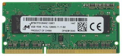 PAMIĘĆ RAM MICRON 4GB DDR3 SO-DIMM PC3L 12800S 1600MHz MT8KTF51264HZ-1G6E1