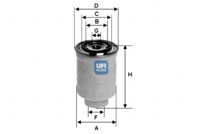 UFI ФИЛЬТР ТОПЛИВА ДИЗЕЛЬ UFI