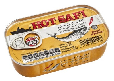 HOT SAFI Sardynki w Oleju Roślinnym z Chilli 125g