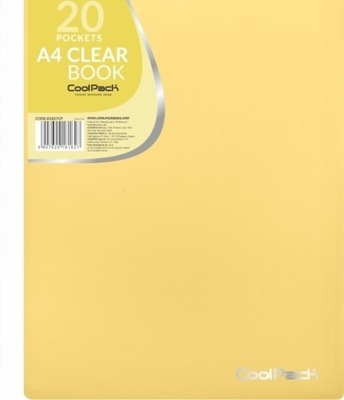 Teczka CoolPack Clear Book A4 20 koszulek Żółta