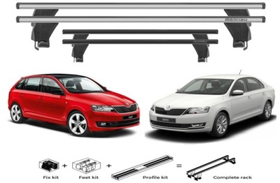 MALETERO DE TECHO ALUMINIO SKODA RAPID SPACEBACK / LIFTBACK 2013>2019  