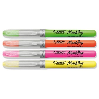 ZAKREŚLACZ BIC HIGHLIGHTER FLEX, ŻÓŁTY