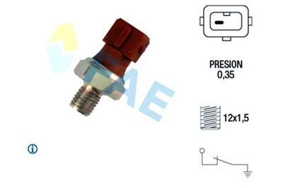 FAE SENSOR DE PRESIÓN ACEITES BMW 1 E81 1 E82 1 E87 1 E88 1 F20 1 F21 3  