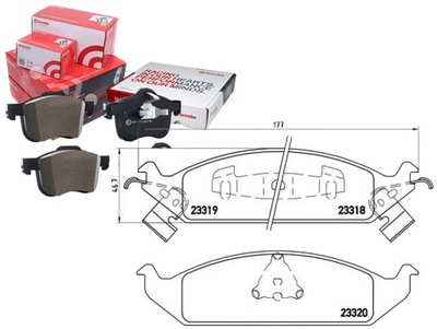 КОМПЛЕКТ - КОМПЛЕКТ КОЛОДОК ШАЛЬМІВНИХ [BREMBO]