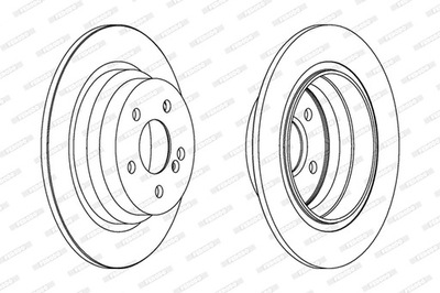 DISCOS DE FRENADO PARTE TRASERA FERODO DDF1308C  