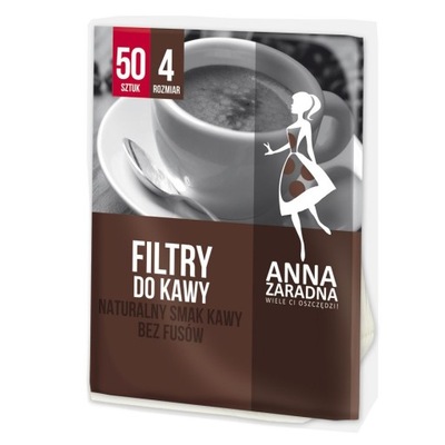Filtry do kawy nr 4 50 szt Anna Zaradna