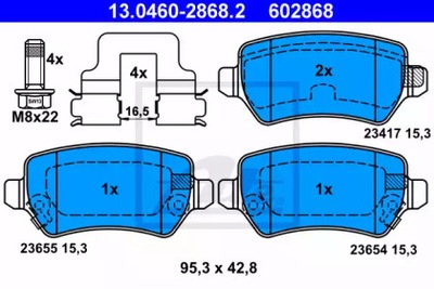 КОЛОДКИ ГАЛЬМІВНІ VAUXHALL OPEL KIA ATE