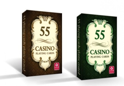 Karty do gry Casino Playing Cards 55 kart - brązowy