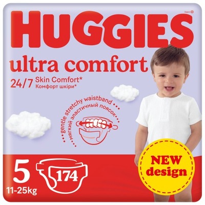 3x HUGGIES Pieluchy Ultra Comfort roz 5 58 szt