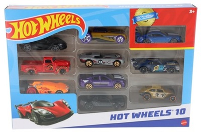 Hot Wheels Samochodziki 10-pak Resoraki Auta Zestaw