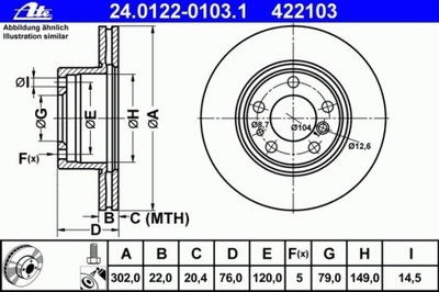 DISC BRAKE FRONT BMW 5 E34 88-97, E32 87-94  