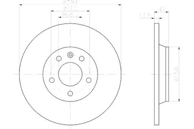 HELLA PAGID DISCOS DE FRENADO 7D0615601C 7D0615601A  