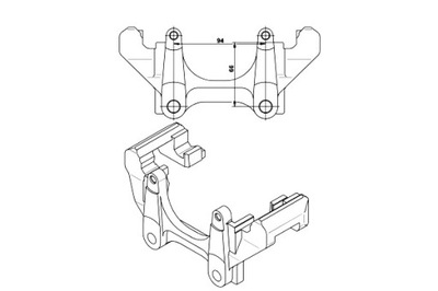 СКОБА СУППОРТА ТОРМОЗНОЙ ПЕРЕД L/P AUDI A3 A6 C5 TT SEAT IBIZA III