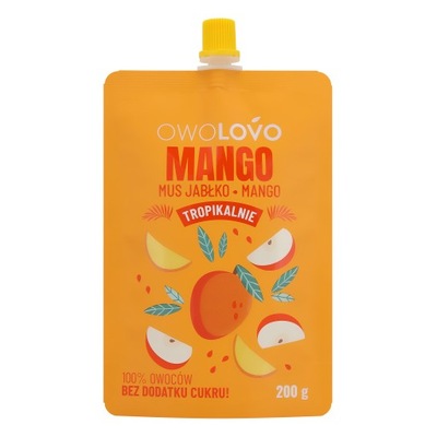 OWOLOVO Mango Mus jabłko mango 200 g