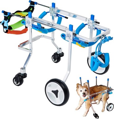 Wózek inwalidzki dla psa 4 kołowy rozmiar S