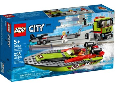 LEGO City 60254 - TIR z przyczepą ciężarówka łódź