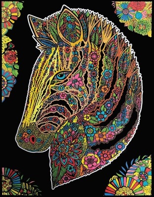 Colorvelvet L085 47 x 35 cm Cavallo Mandala Disegno 