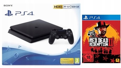 KONSOLA SONY PS4 SLIM 500GB + RED DEAD REDEMPTION
