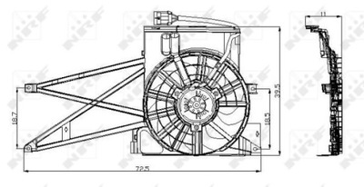 NRF47013 NRF ВЕНТИЛЯТОР РАДІАТОРА OPEL VECTRA B