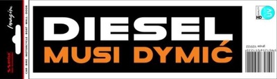 Naklejka na samochód Diesel Musi Dymić