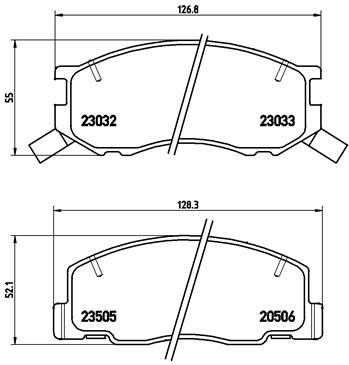 BREMBO P 83 093 КОМПЛЕКТ КОЛОДОК ТОРМОЗНЫХ, ТОРМОЗА TARCZOWE