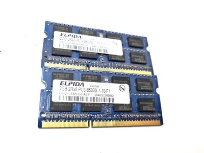 PAMIĘĆ RAM DDR3 elpida 2gb 2rx8 pc3-8500s-7-10