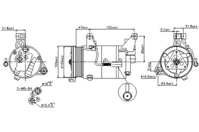 Nissens компрессор кондиционера mini r50 r53 r52 фото №1