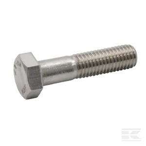 PERNO SEMI TORNILLO DIN931 M12X140 MM KL.8.8 DE ACERO CINCADO  