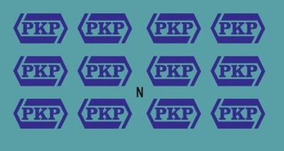 Kalkomania logo PKP w skali N