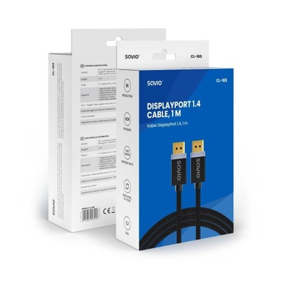 Kabel DisplayPort M v1.4, 1m, CL-165