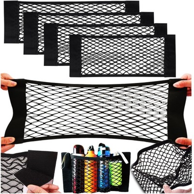 ZESTAW SIATEK DO BAGAŻNIKA SAMOCHODOWEGO NA RZEP 4 SZTUKI