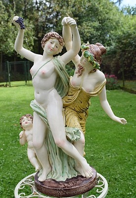 PORCELANA figura rzeźba półnaga kobieta RUBENS kl