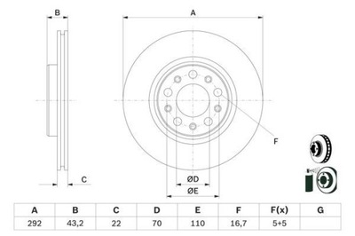 BOSCH 0 986 479 D99 ДИСК ТОРМОЗНЫЙ фото